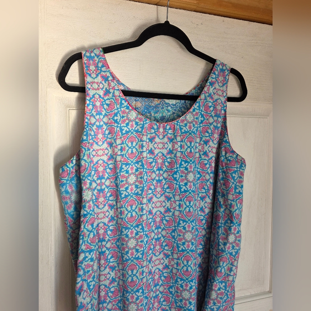 Johnny Was Multicolor Floral Silk Tank Top